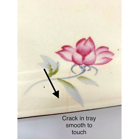 Vintage Ceramic‎ Teapot with Octagon Tray Pink Floral Hand Painted  Japan - Picture 8 of 13